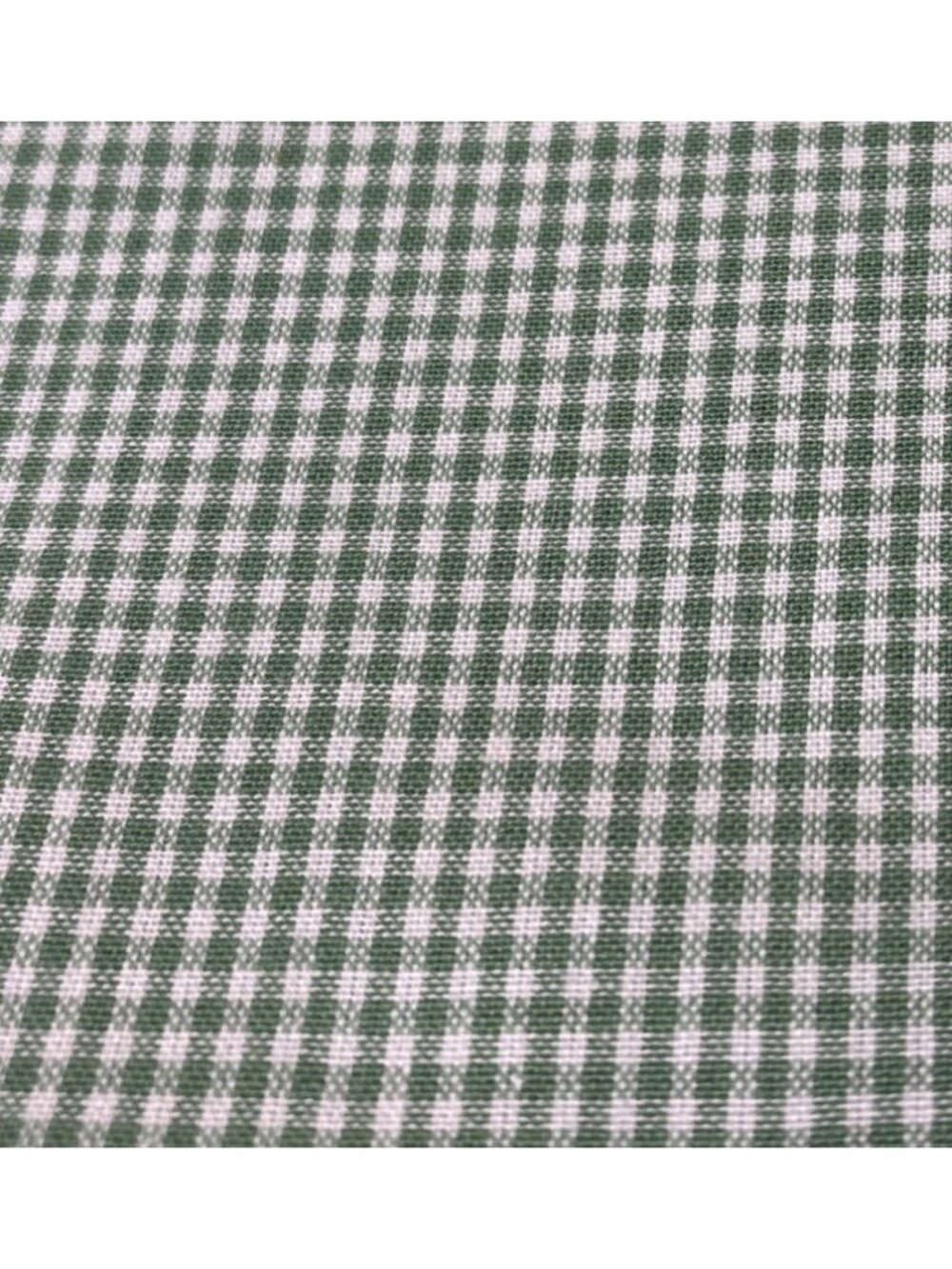 Green & White Gingham Check Cotton Fabric 22" x 19" Sewing Quilting Craft Materi